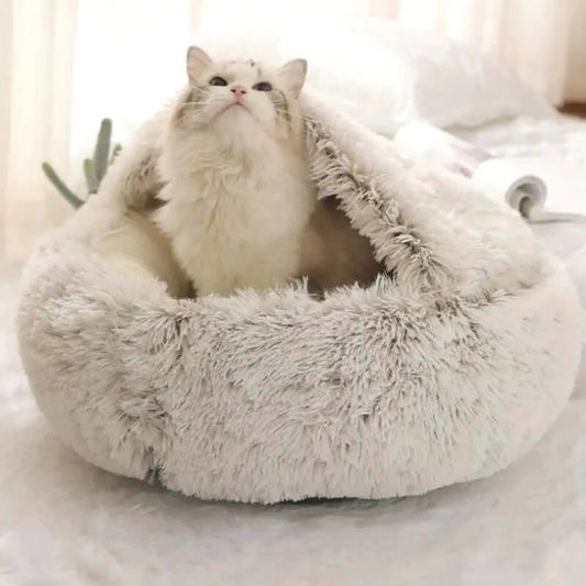  Hooded Blanket Covered Pet Bed for cats or dogs