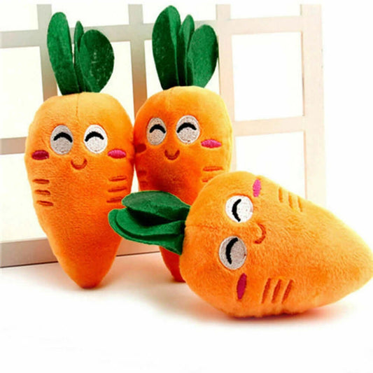 Carrot Squeak Dog Toy