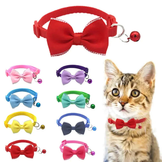 Bow with Bell Pet Collar